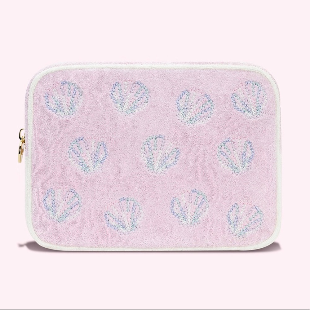 New with tag Stony clover embroidered shells large pouch